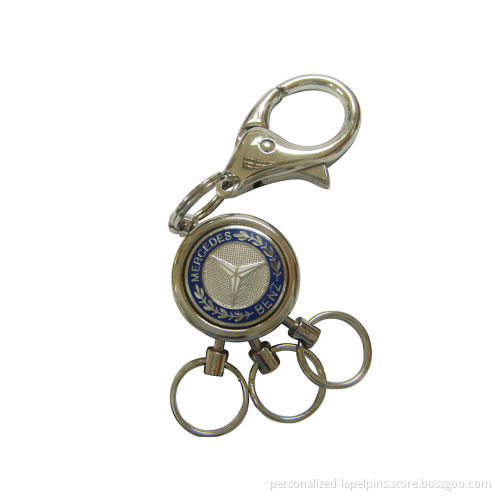 Multi Ring Custom Metal Car Logo Keychains , All Colors Available